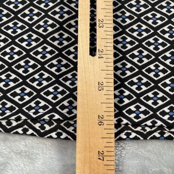 Chico's Top Womens 3 Blue Purple Geo Brit Geometric Relaxed Fit Flutter Sleeve - Picture 10 of 16